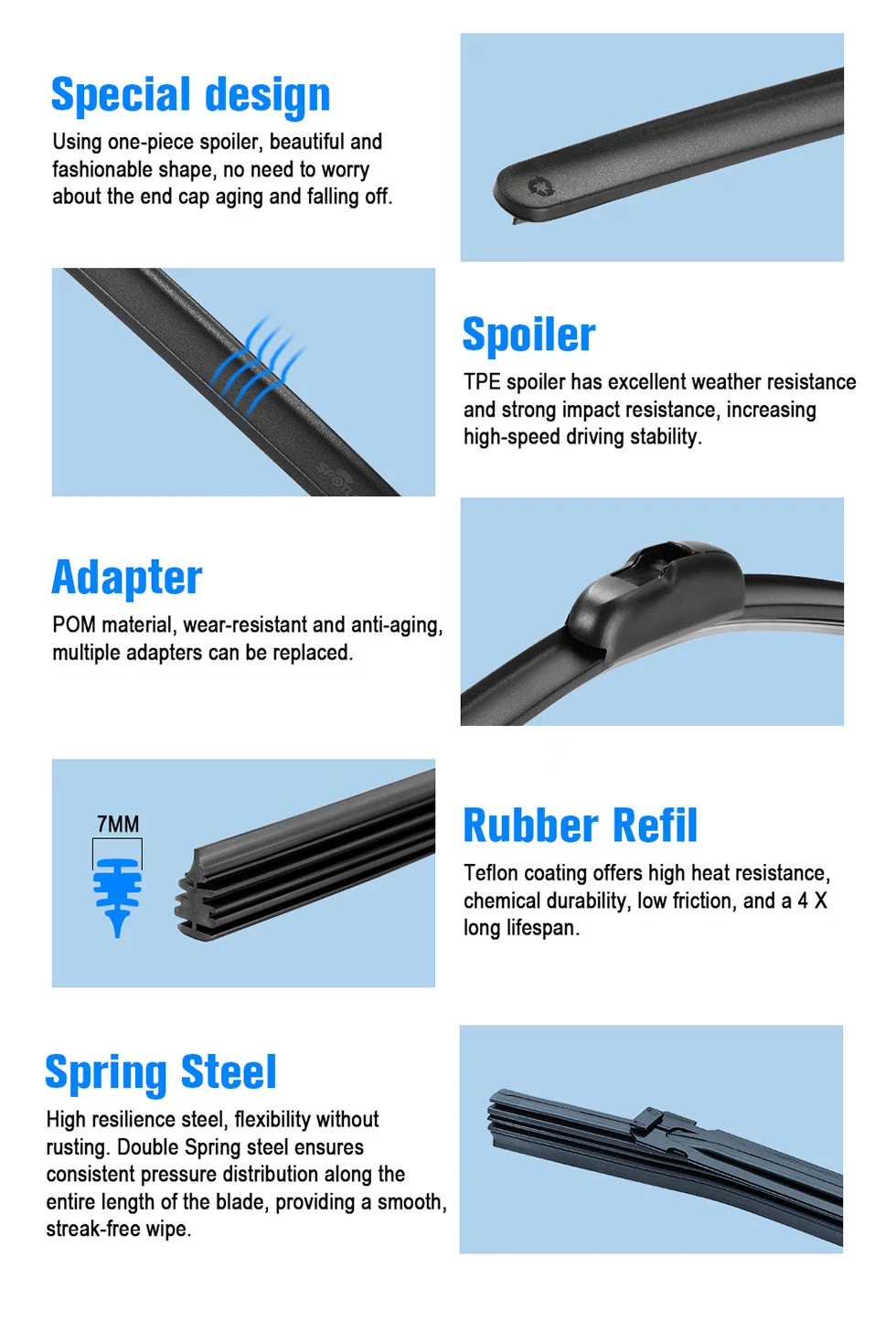 Beam Windshield Wiper Blades